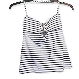 Lauren Ralph Lauren Tankini Swim Top Striped